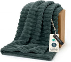 Bedsure GentleSoft Blankets Queen Size for Bed - Cozy Soft Sofa Couch Cover Blankets for Women, Cute Large Bedding Fleece Throws for Girls, Off White, 90x90 Inches