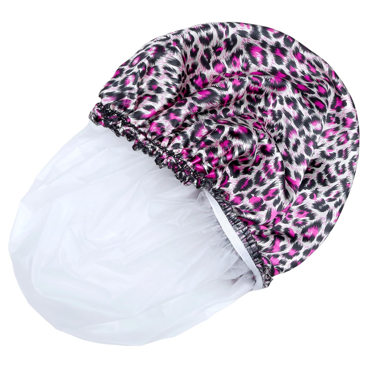 4 PCS Shower Caps for Women, Elastic and Reusable Bath Caps, Double Waterproof Layers Shower Cap, Bathing Shower Caps, Environmental Protection Hair Bath Hat - Printed Color