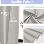 Natural Blackout Curtains for Bedroom 63 Inch Length 2 Panels Set, Solid Thermal Insulated Energy Saving Rod Pocket Window Treatment Curtains Blackout Drapes, W40 x L63 Inch, Natural