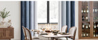Ombre 100% Blackout Curtains, Navy Blue and Greyish White Full Room Darkening Thermal Insulated 84 Inches Long Drapes for Bedroom/Living Room Grommet Window Treatments Modern 52Wx84L, Set of 2
