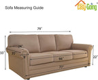 Stretch Sofa Slipcover 1-Piece Sofa Cover Furniture Protector Couch Soft with Elastic Bottom for Kids, Polyester Spandex Jacquard Fabric Small Checks (Sofa, Dark Gray)